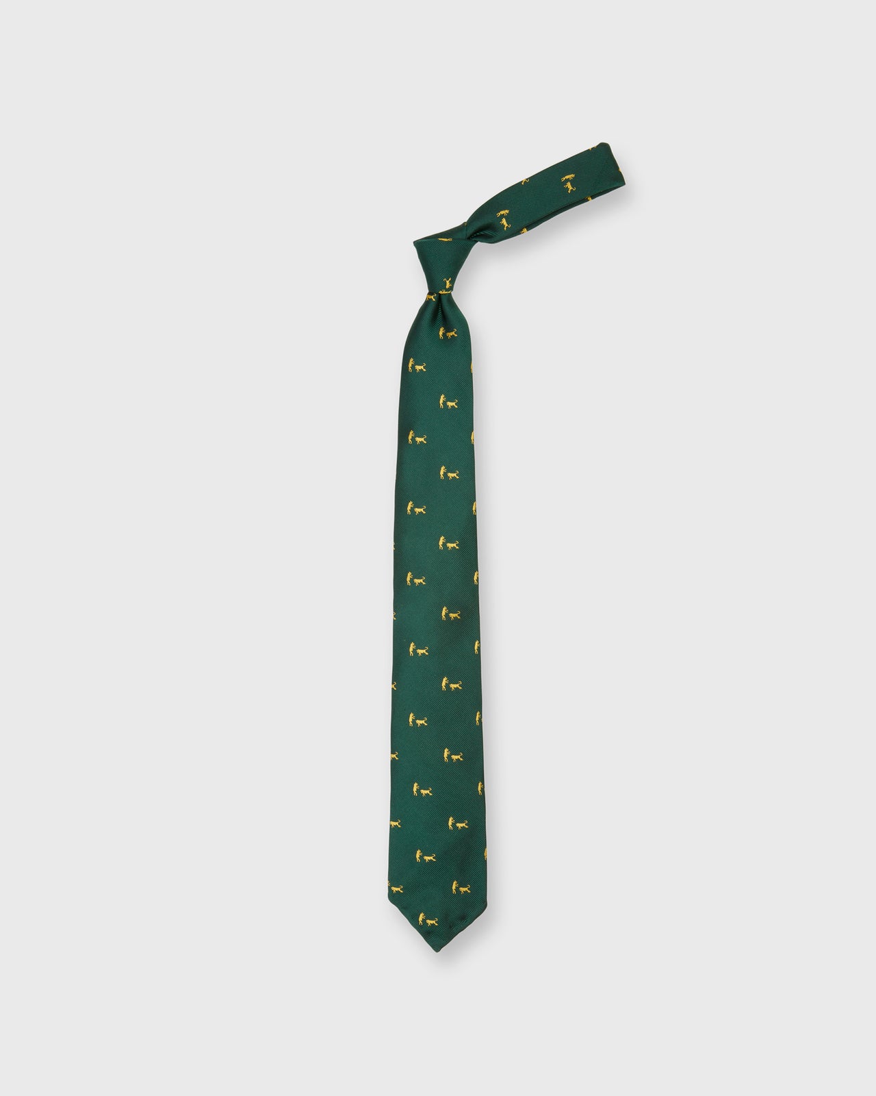 Silk Club Tie in Spruce/Gold Bull