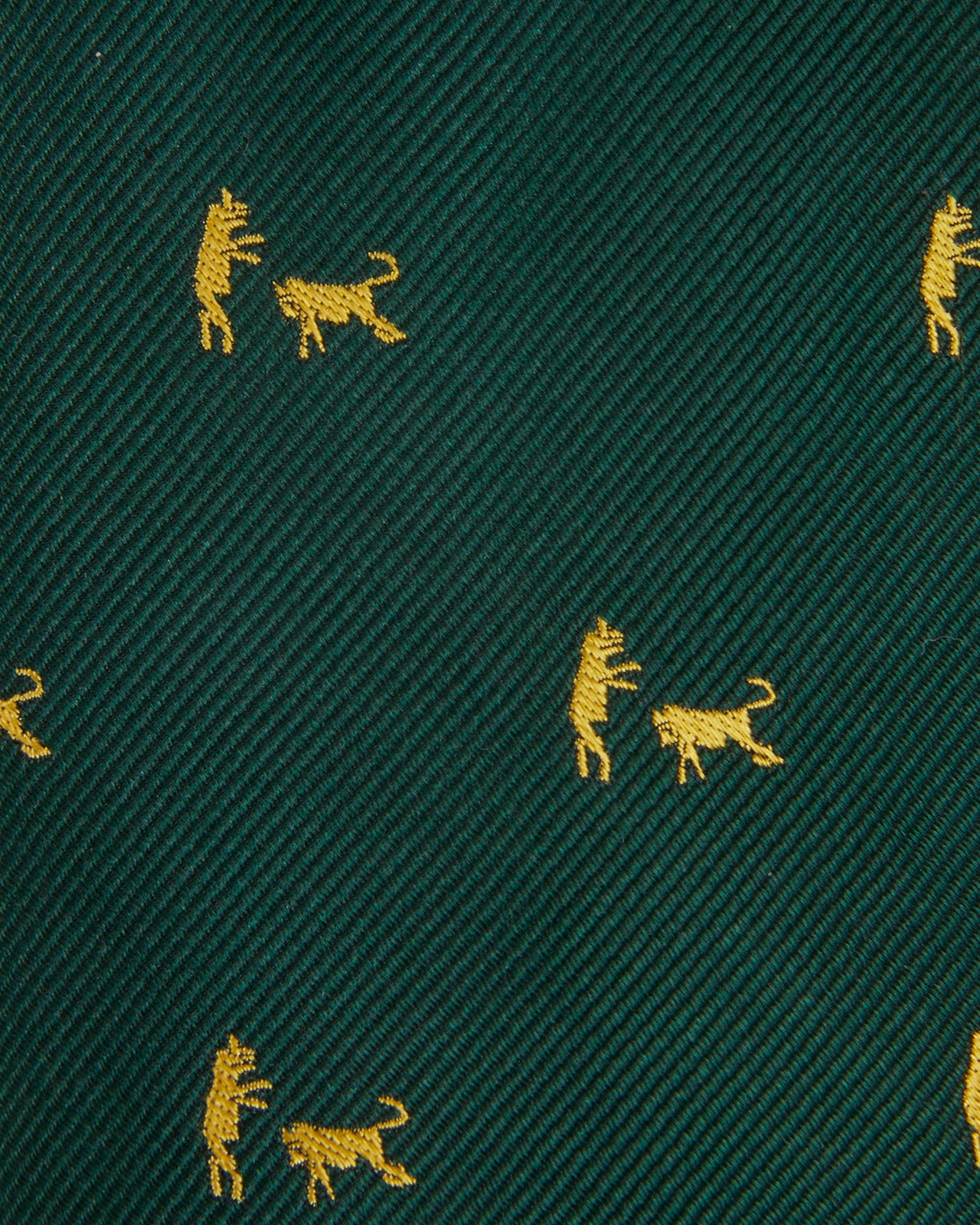 Silk Club Tie in Spruce/Gold Bull