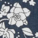 Soft Small Zip Pouch in Indigo/White Summer Blooms Liberty Fabric