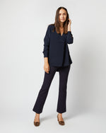 Load image into Gallery viewer, Nyala Blouse in Navy Silk Crepe de Chine
