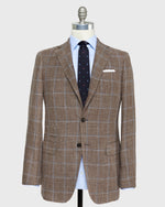 Load image into Gallery viewer, Virgil No. 2 Jacket in Brown Mix/Blue/Bone Windowpane Hopsack
