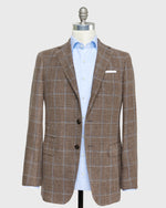 Load image into Gallery viewer, Virgil No. 2 Jacket in Brown Mix/Blue/Bone Windowpane Hopsack
