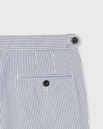 Load image into Gallery viewer, Side-Tab Sport Trouser in Blue/White Seersucker
