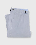 Load image into Gallery viewer, Side-Tab Sport Trouser in Blue/White Seersucker
