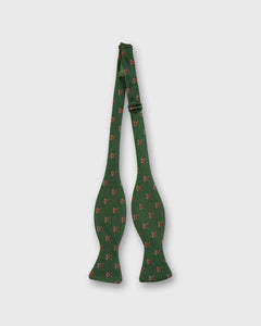 Silk Bow Tie in Green Fox