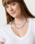 Load image into Gallery viewer, Exclusive Petal Necklace in Blue/Sterling
