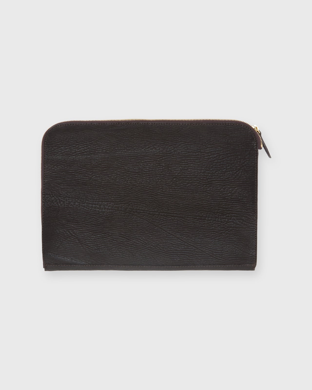 Zip Laptop Case in Chocolate Sharkskin