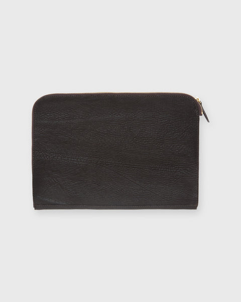 Zip Laptop Case in Chocolate Sharkskin | Shop Sid Mashburn
