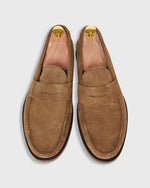 Load image into Gallery viewer, Handsewn Penny Loafer in Cigar Suede
