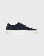 Load image into Gallery viewer, Low-Top Lace-Up Sneaker in Navy Suede
