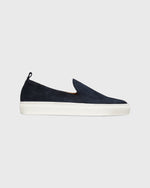 Load image into Gallery viewer, Slip-On Sneaker in Navy Perforated Suede
