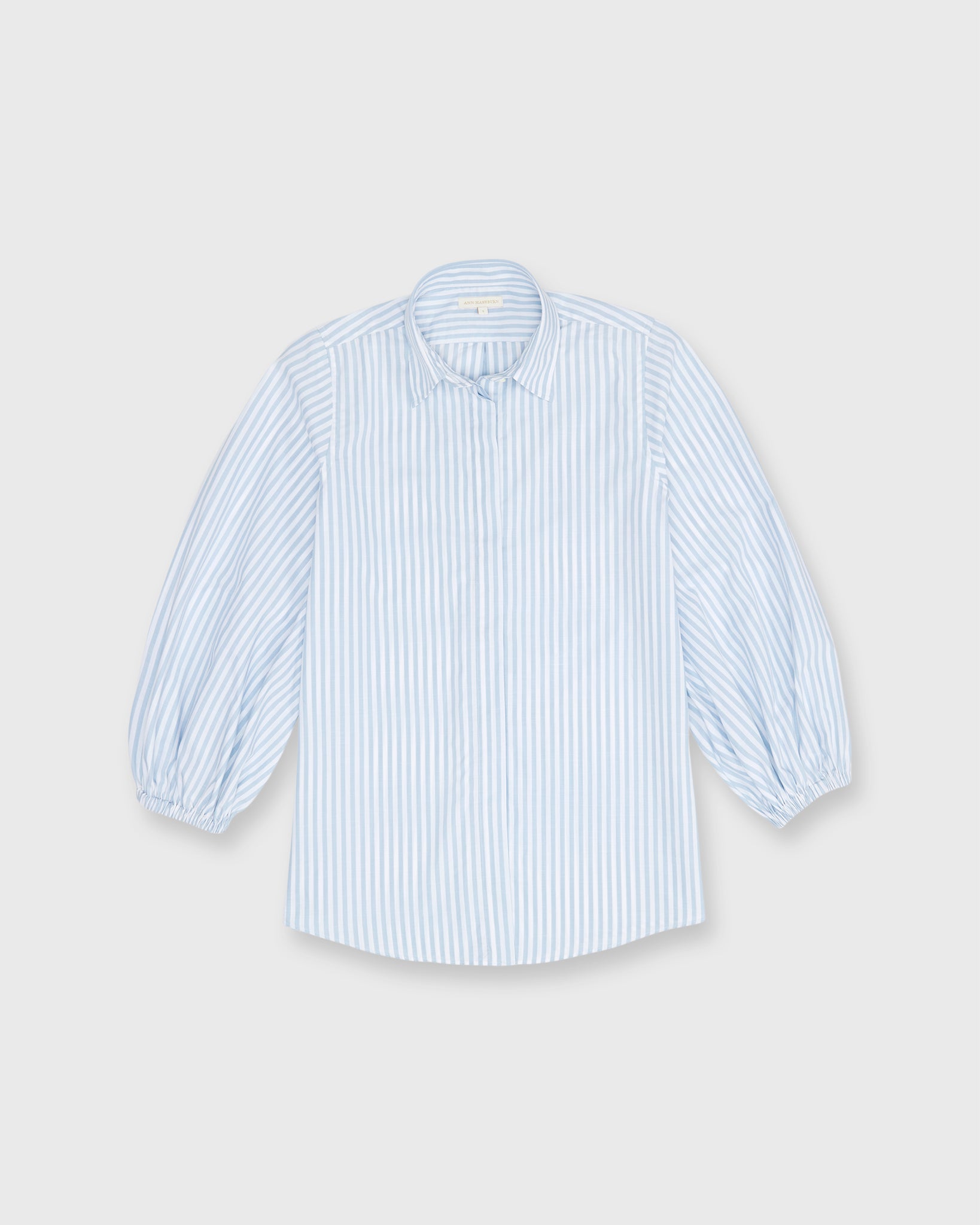 Isla Shirt in Steel Blue/White Stripe Chambray