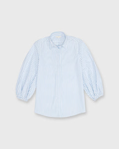 Isla Shirt in Steel Blue/White Stripe Chambray