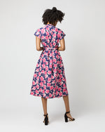 Load image into Gallery viewer, Gianna Dress in Navy/Pink Floral Seersucker
