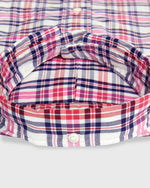 Load image into Gallery viewer, Button-Down Sport Shirt in Berry/Red/Navy Plaid Poplin
