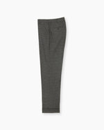 Load image into Gallery viewer, Dress Trouser in Olive/Navy/Brown Check Brushed Hopsack
