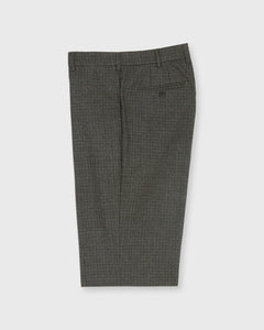 Dress Trouser in Olive/Navy/Brown Check Brushed Hopsack