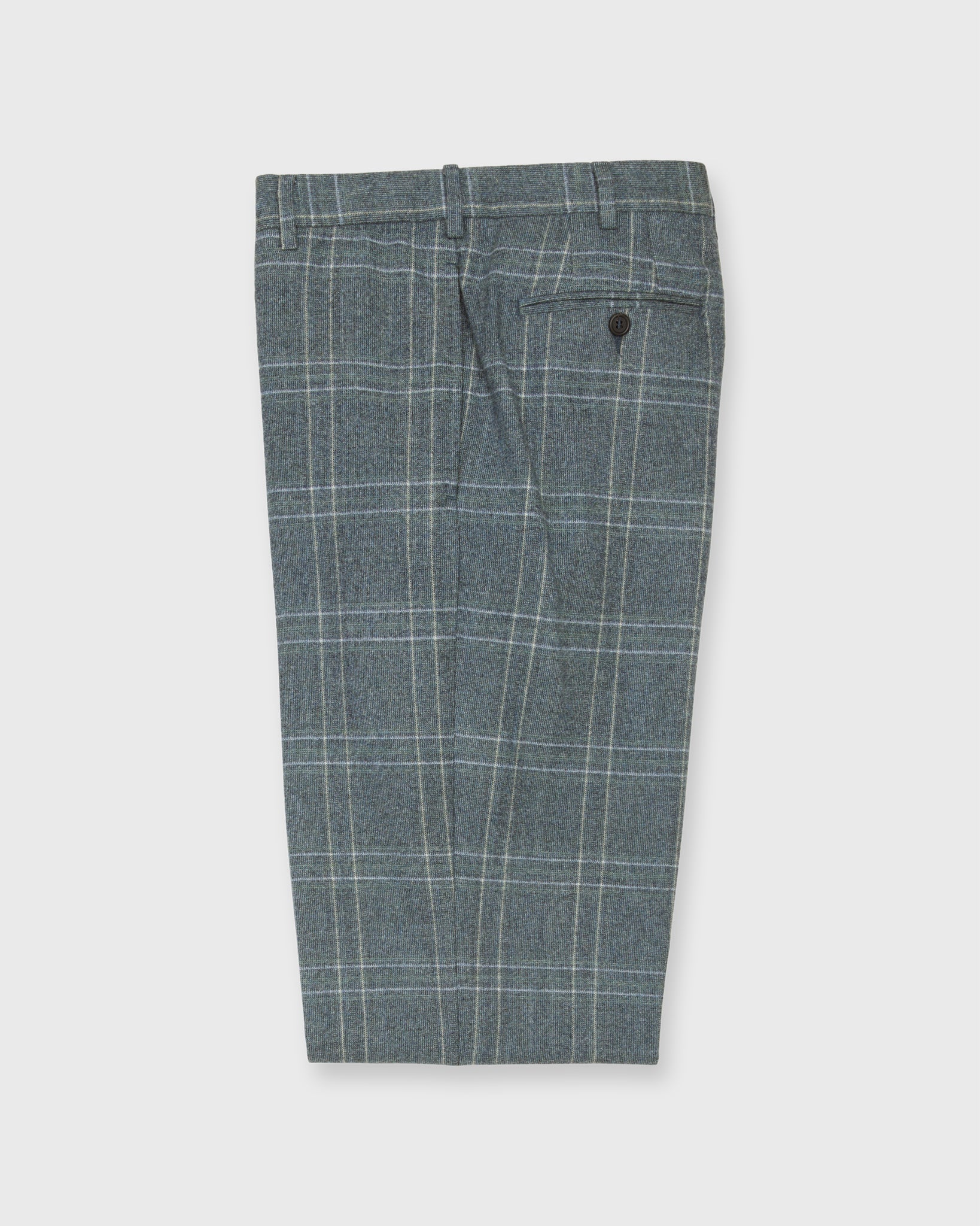 Dress Trouser in Grey/Lovat Mix Plaid Flannel