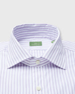 Load image into Gallery viewer, Spread Collar Dress Shirt in Lavender Multi Stripe Poplin
