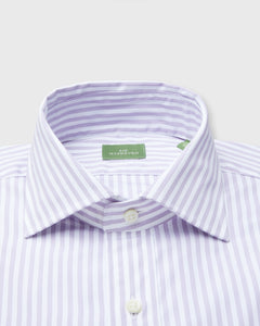 Spread Collar Dress Shirt in Lavender Multi Stripe Poplin