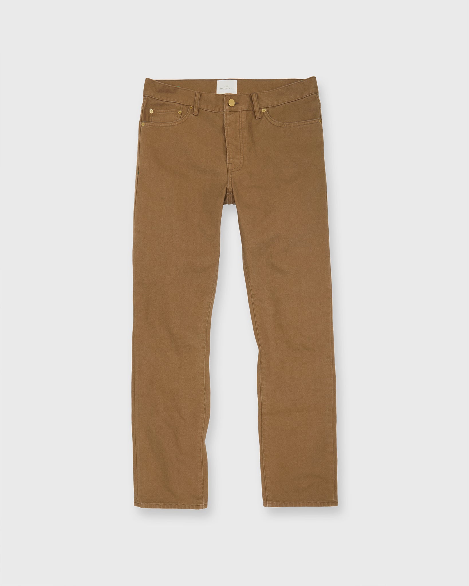 Slim Straight 5-Pocket Pant in Tobacco Canvas