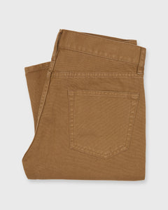 Slim Straight 5-Pocket Pant in Tobacco Canvas
