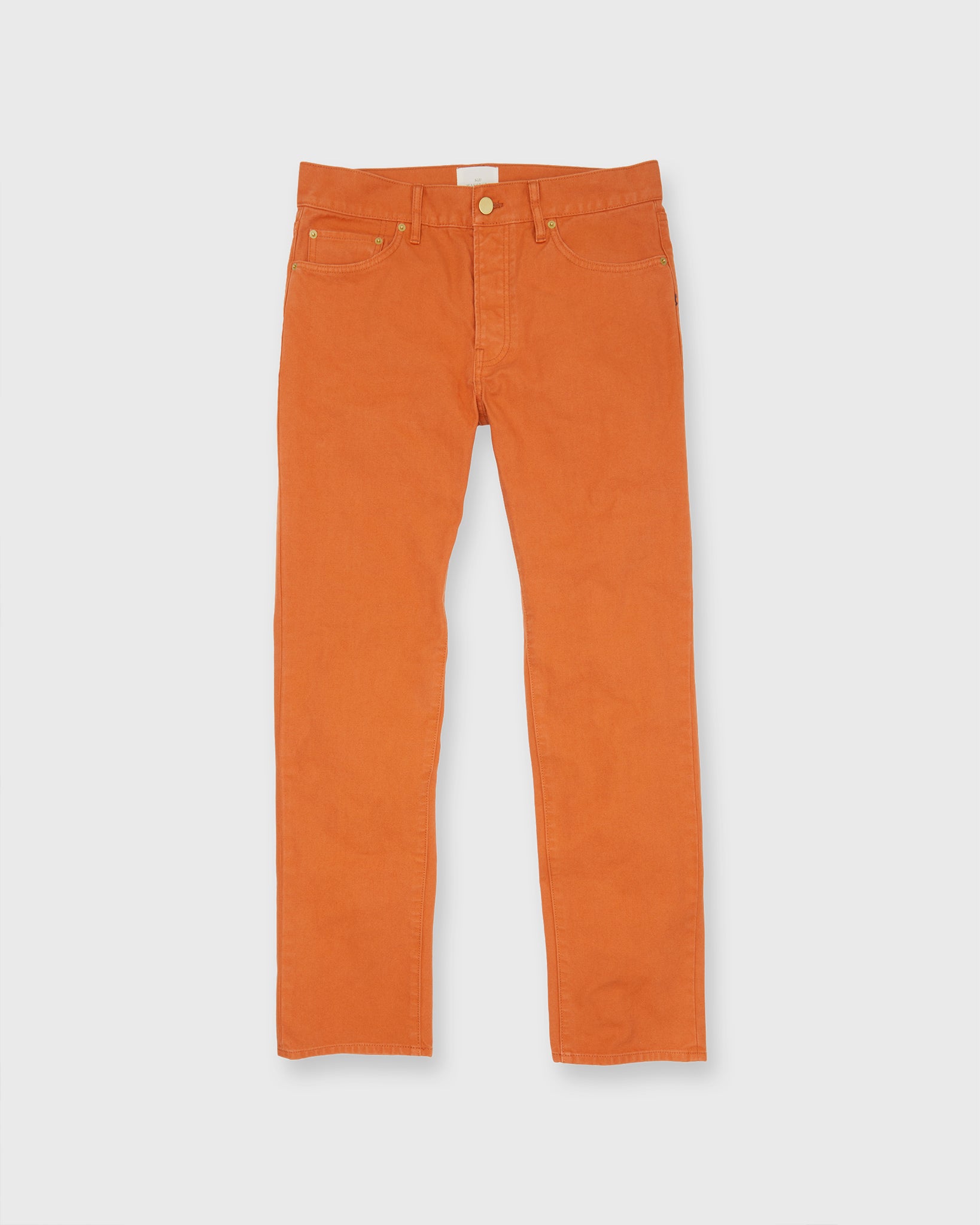 Shop Canvas Straight in | Sid Slim 5-Pocket Orange Mashburn Pant
