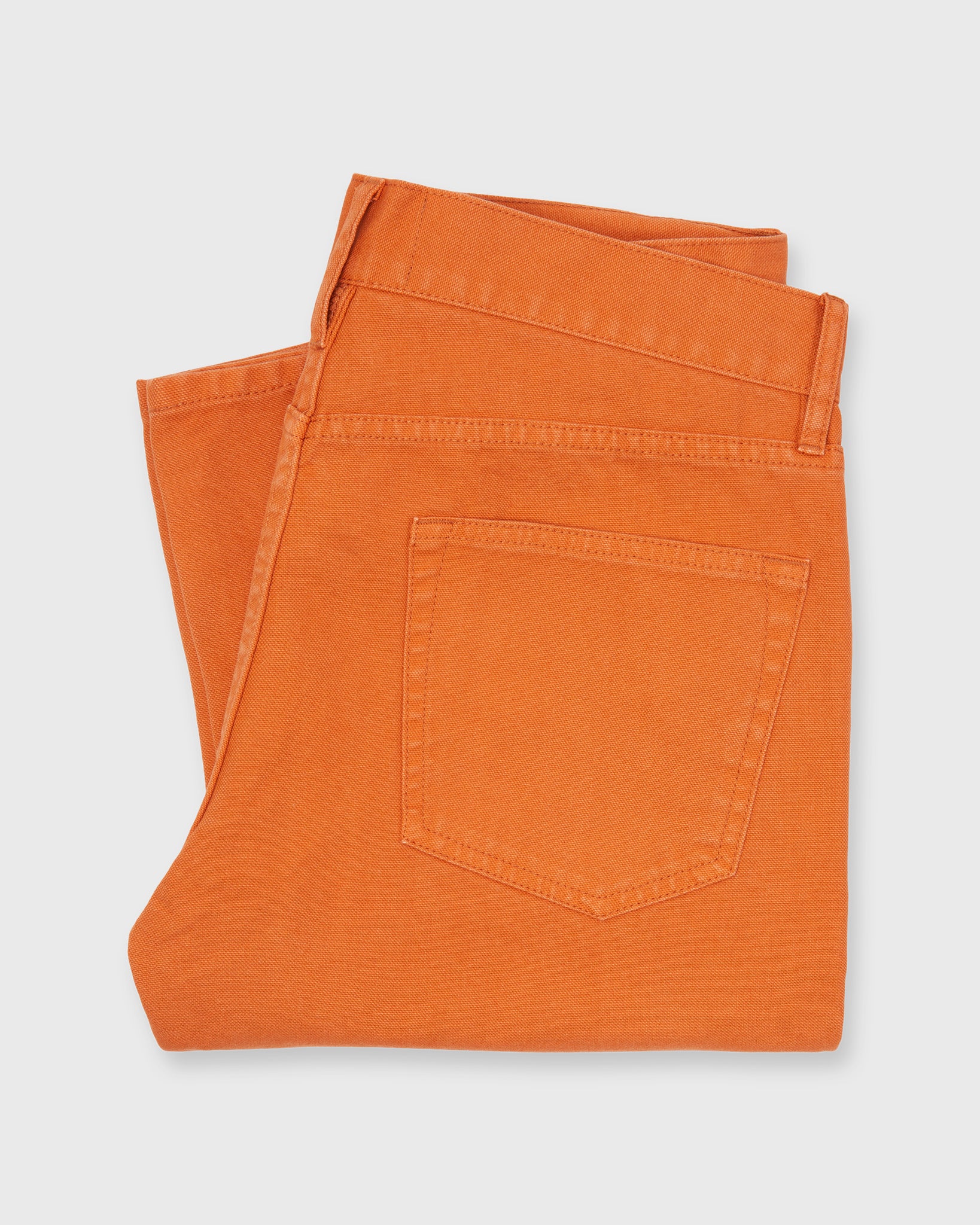 Slim Straight 5-Pocket Pant in Orange Canvas
