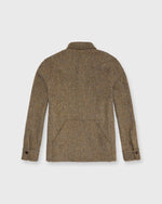 Military Jacket in Wheat/Chocolate Herringbone Harris Tweed | Shop