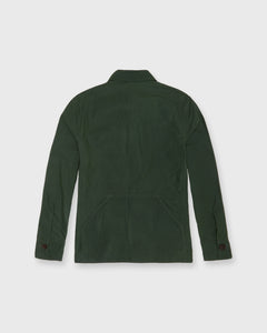 Military Jacket in Forest Dry Waxed Poplin