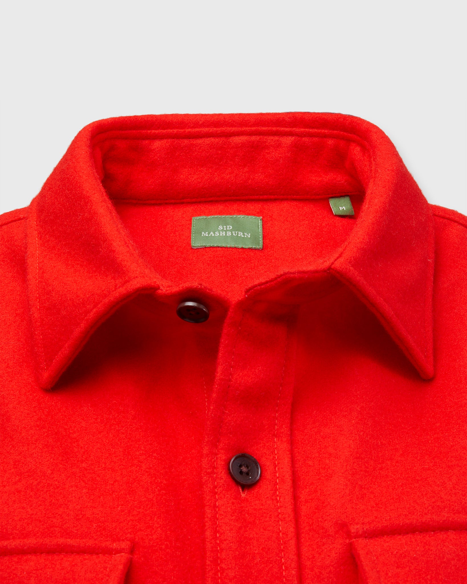 CPO Shirt in Scarlet Wool Melton | Shop Sid Mashburn