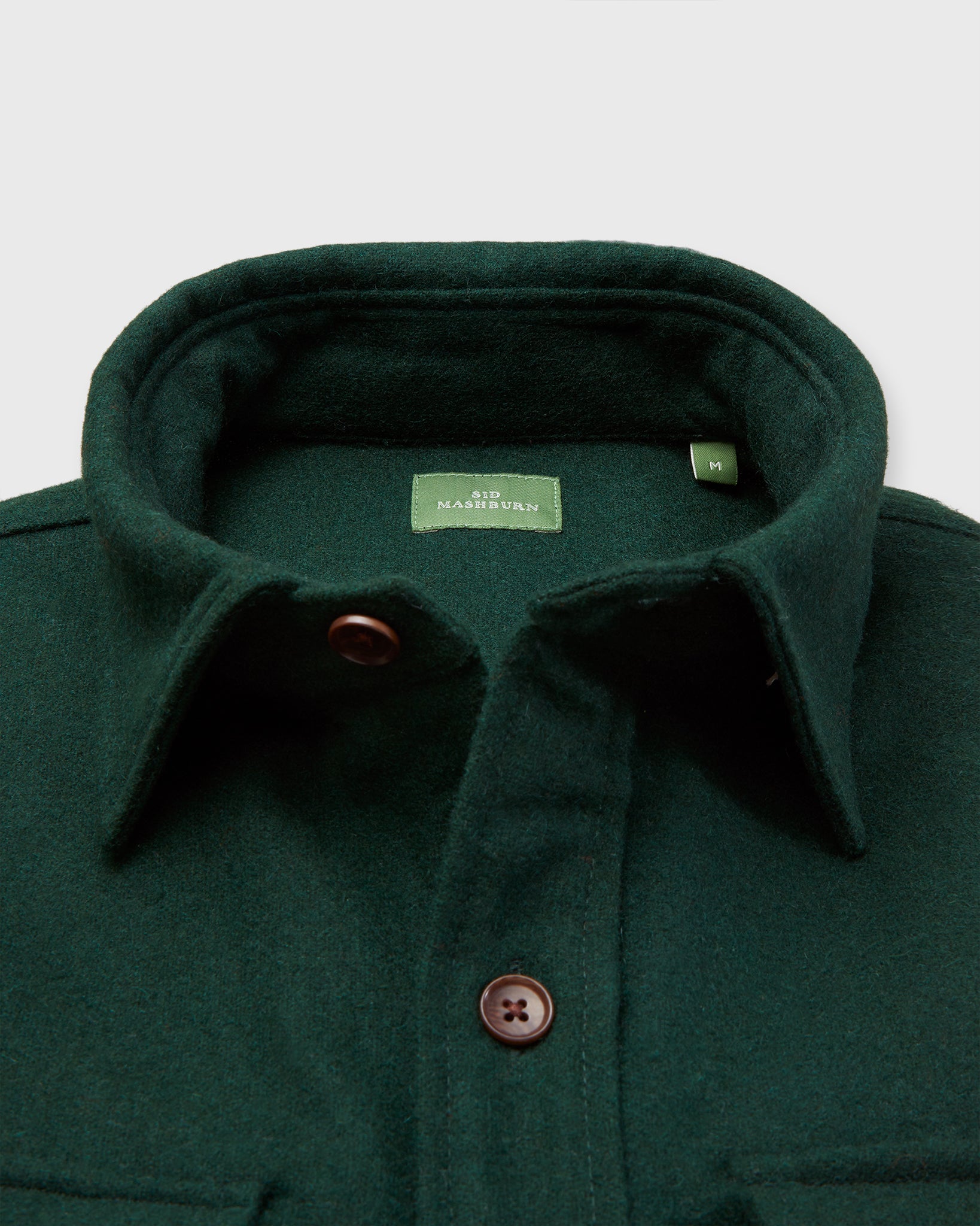 CPO Shirt in Forest Wool Melton | Shop Sid Mashburn