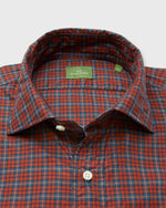 Load image into Gallery viewer, Spread Collar Sport Shirt in Sunset/Wintergreen Check Poplin

