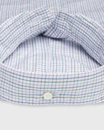 Load image into Gallery viewer, Button-Down Sport Shirt in Lavender/Navy/Forest Tattersall Poplin
