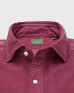 Load image into Gallery viewer, Spread Collar Sport Shirt in Mulberry Corduroy
