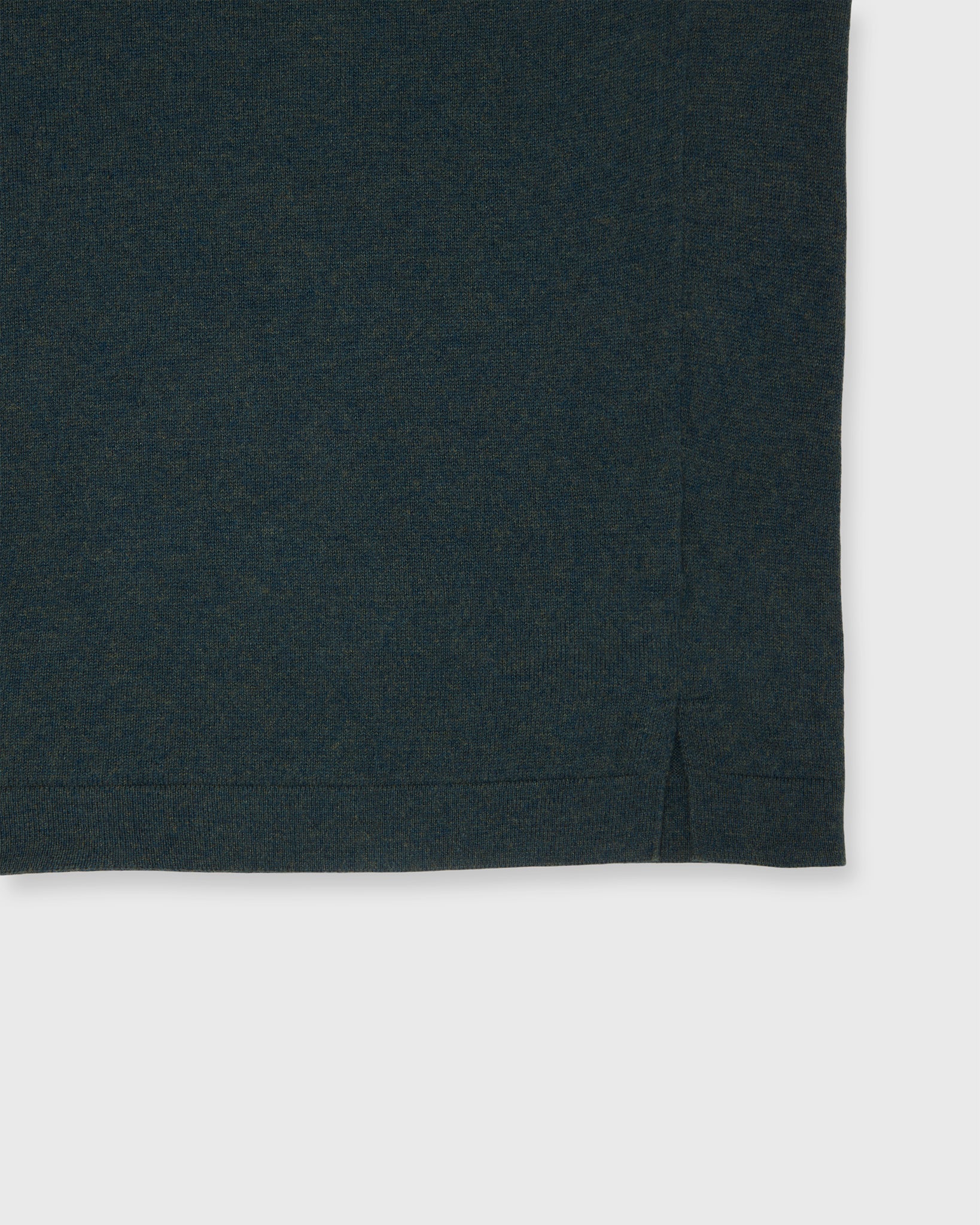 Long-Sleeved Rally Polo Sweater in Sea Moss Cotton/Cashmere