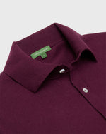 Load image into Gallery viewer, Long-Sleeved Rally Polo Sweater in Plum Cotton/Cashmere
