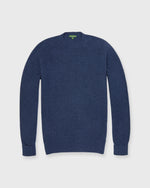 Load image into Gallery viewer, Thermal-Stitch Crewneck Sweater in Heather Denim Cashmere
