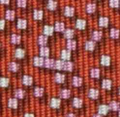 Silk Print Tie in Orange/Pink/White Pixels