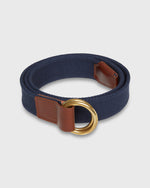 Load image into Gallery viewer, 1.25&quot; Double O-Ring Belt in Navy Canvas
