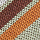 Silk Woven Tie in Moss/Navy/Brown Stripe
