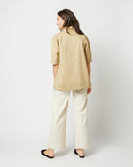 Load image into Gallery viewer, Soleil Shirt in Khaki Stretch Sateen
