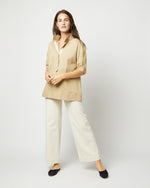 Load image into Gallery viewer, Soleil Shirt in Khaki Stretch Sateen
