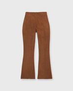 Load image into Gallery viewer, Faye Flare Cropped Seamed Pant in Cognac Vegan Suede
