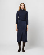 Load image into Gallery viewer, Mare Slip Skirt in Navy Silk Crepe de Chine
