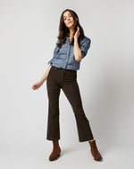 Load image into Gallery viewer, Kendall Flare 5-Pocket Pant in Chocolate Stretch Cord
