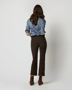 Kendall Flare 5-Pocket Pant in Chocolate Stretch Cord