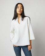 Load image into Gallery viewer, Camilla Top in Ivory Double-Weave Wool
