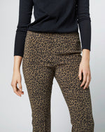 Load image into Gallery viewer, Faye Flare Cropped Pant in Olive Leopard
