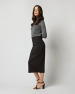 Load image into Gallery viewer, Long Pull-On Skirt in Black Ponte Knit
